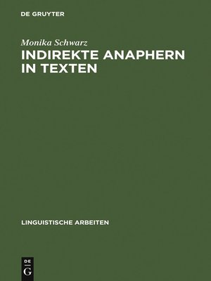 cover image of Indirekte Anaphern in Texten